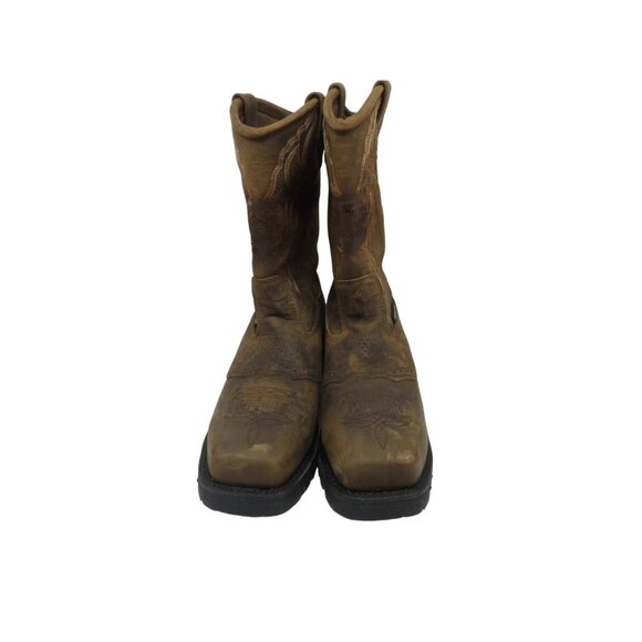 Hoffman Men's Rancher Composite Toe Line Boots *Made In USA* Brown Size 9.5D - Picture 2 of 8